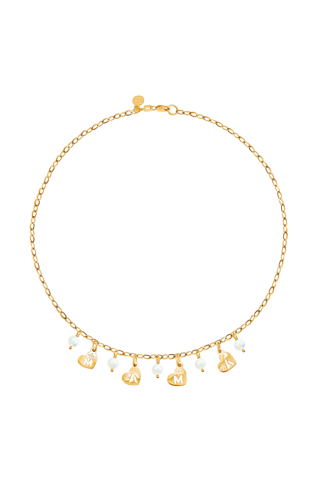 Collar Mamá con Madre Perla y Baño de Oro