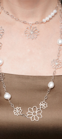 Collar Plata 925 Dalia Flores y Perlas - Tanya Moss
