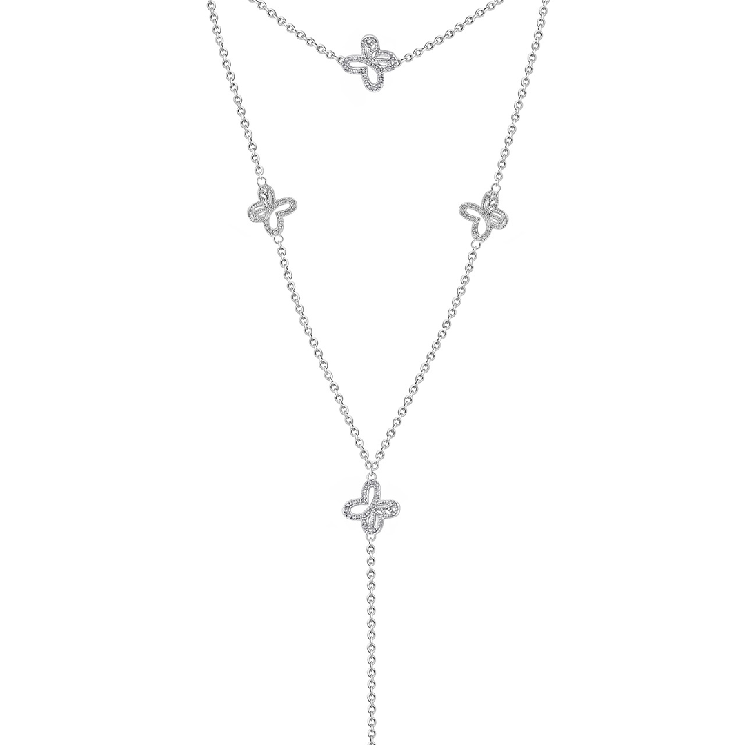 Collar Plata 925 Lucina Monarca Con Circonias - Tanya Moss
