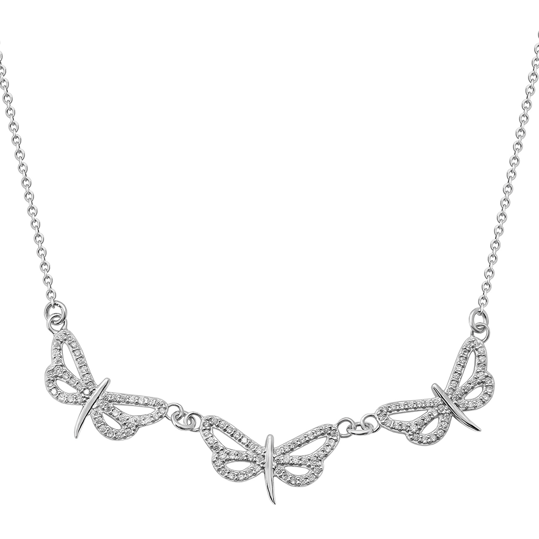 Collar Plata 925 Lucina Libélulas Con Circonias - Tanya Moss