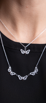 Collar Plata 925 Lucina Libélulas Con Circonias - Tanya Moss