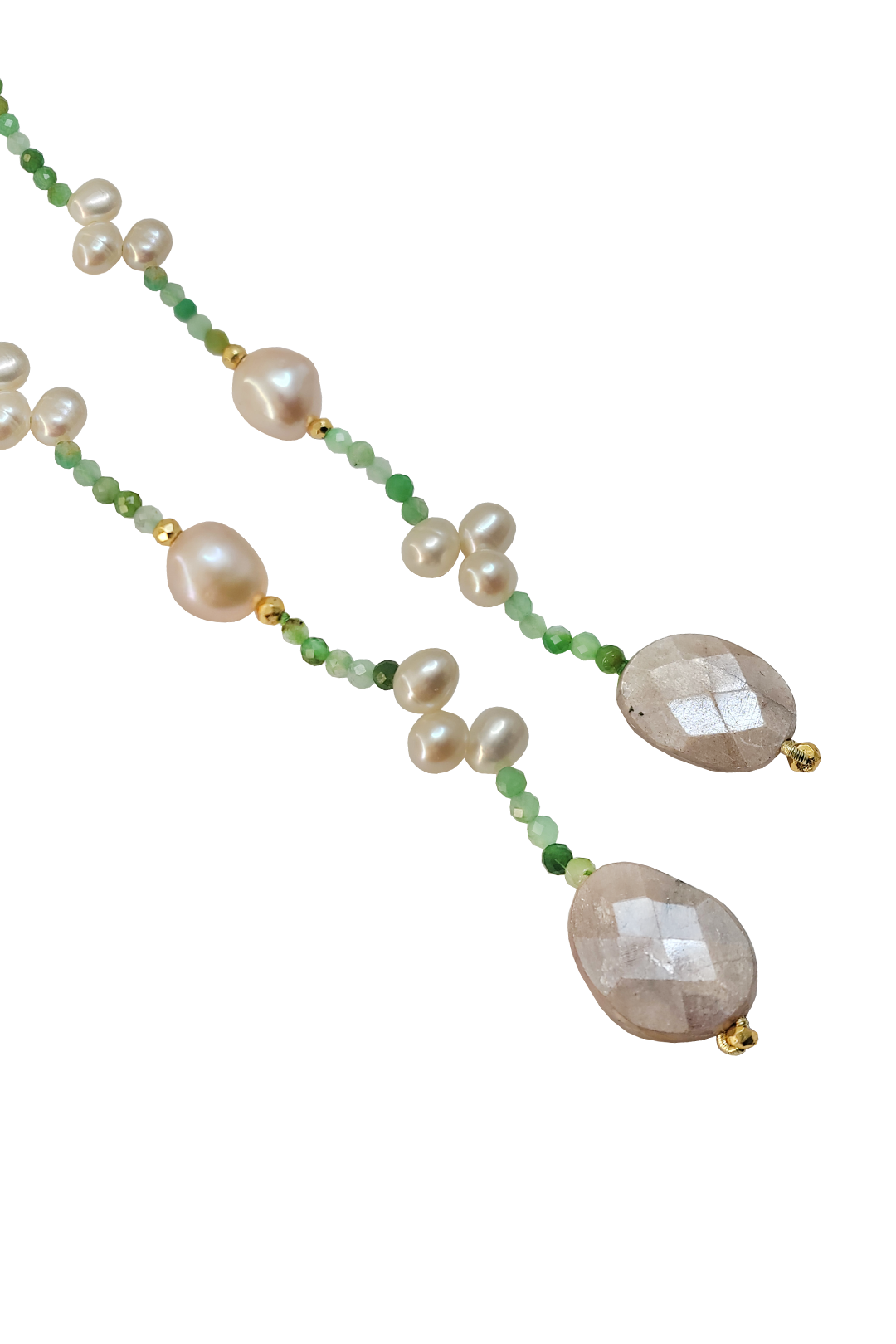 Lazo Crisoprasa, Perlas Y Piedra Luna