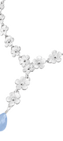 Lariat Plata 925 Linda Flores con Cuarzo Azul - Tanya Moss