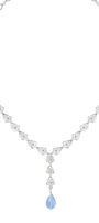Lariat Plata 925 Linda Flores con Cuarzo Azul - Tanya Moss