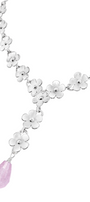 Collar Lariat Plata 925 Linda con Flores y Amatista - Tanya Moss