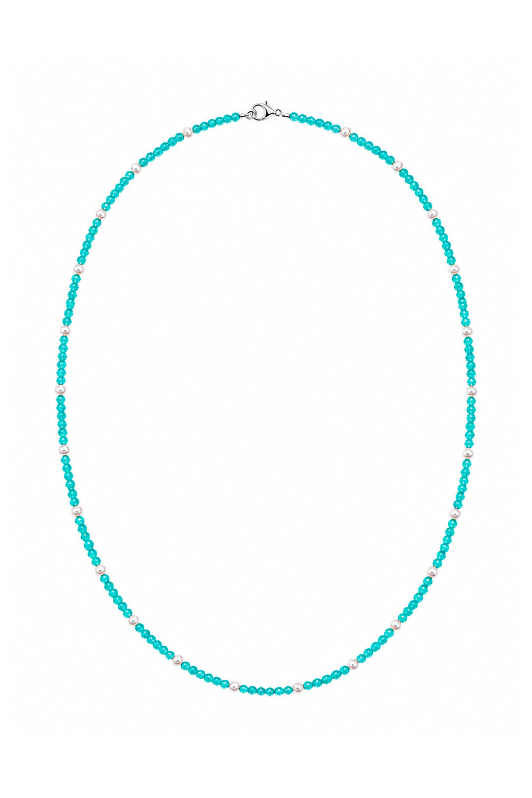 Collar Amazonita Y Perlas