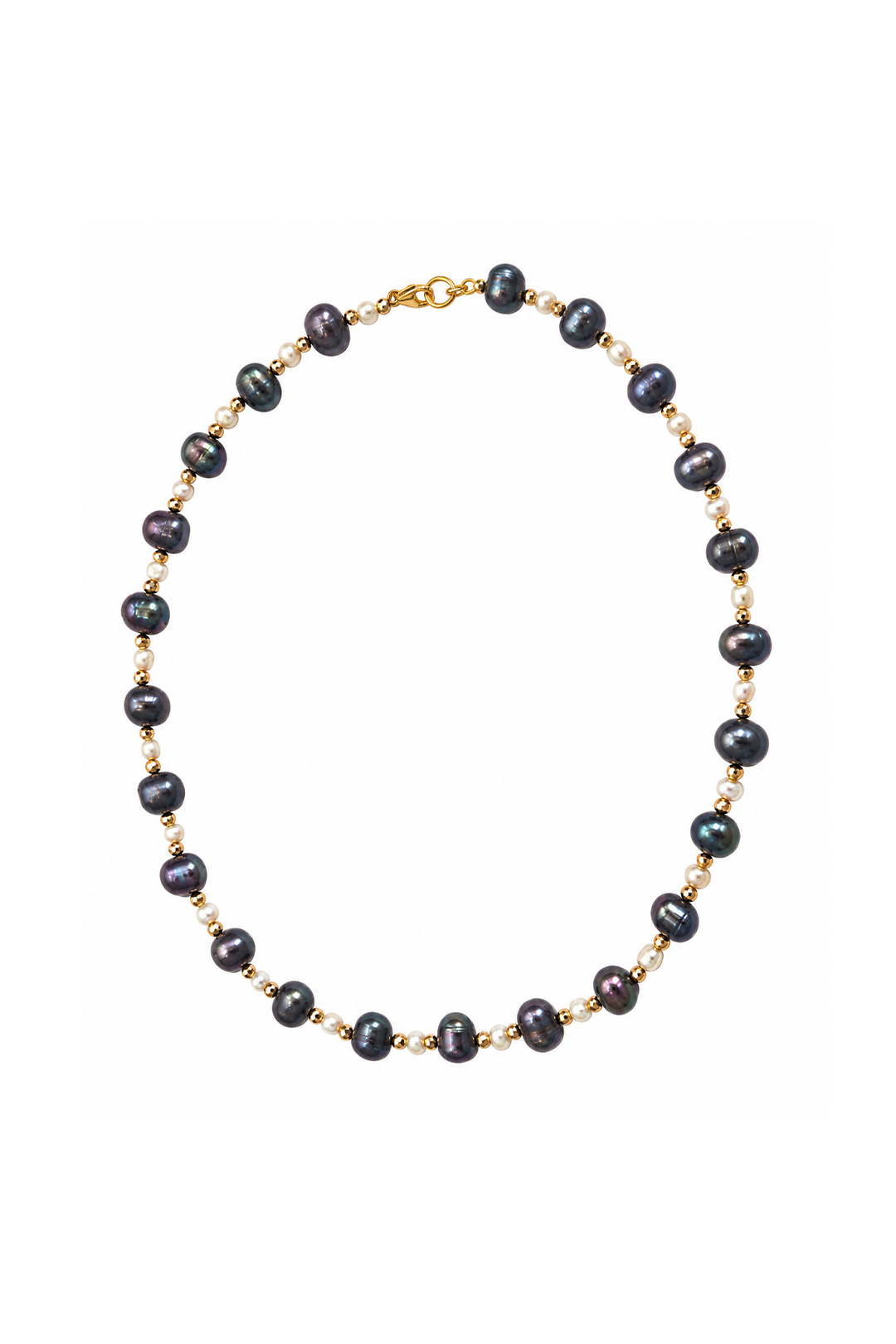 Collar Perlas Blancas y Moradas