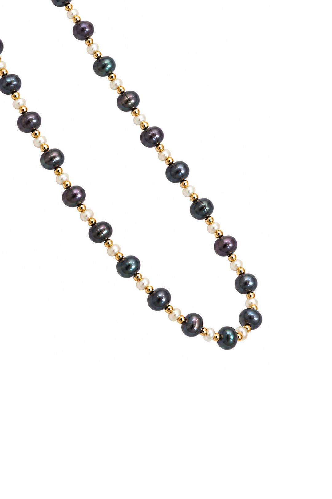 Collar Perlas Blancas y Moradas