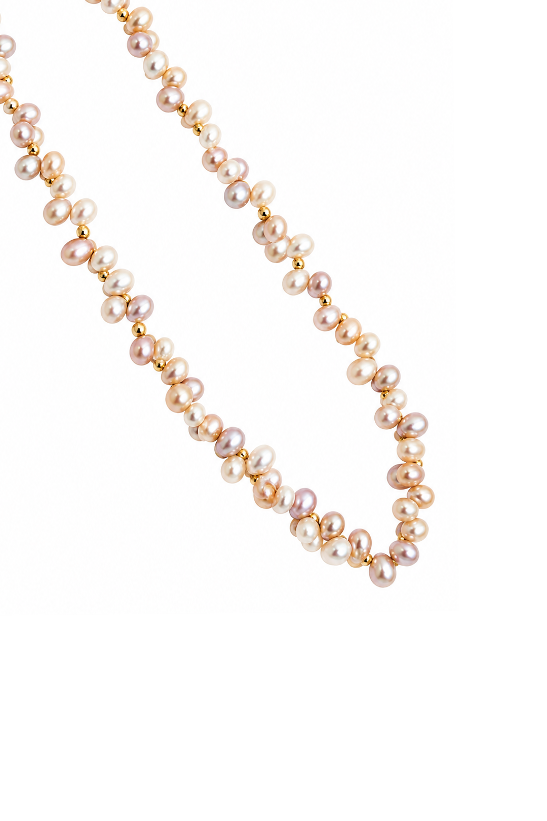 Collar Perlas Rosas Despeinadas