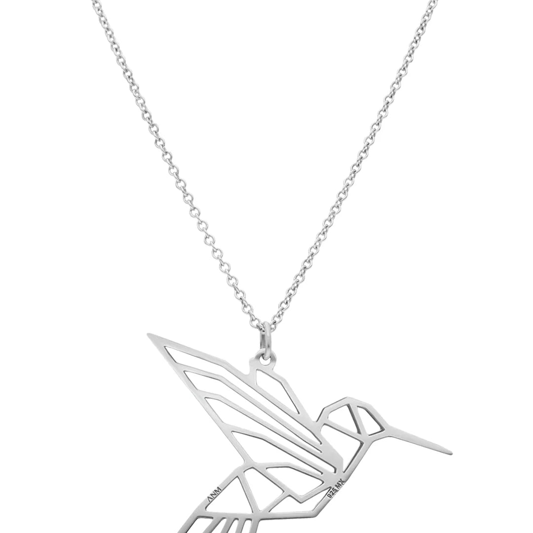 Dije Mujer Plata 925 Origami Colibrí Grande Anamora por Tanya Moss - Tanya Moss