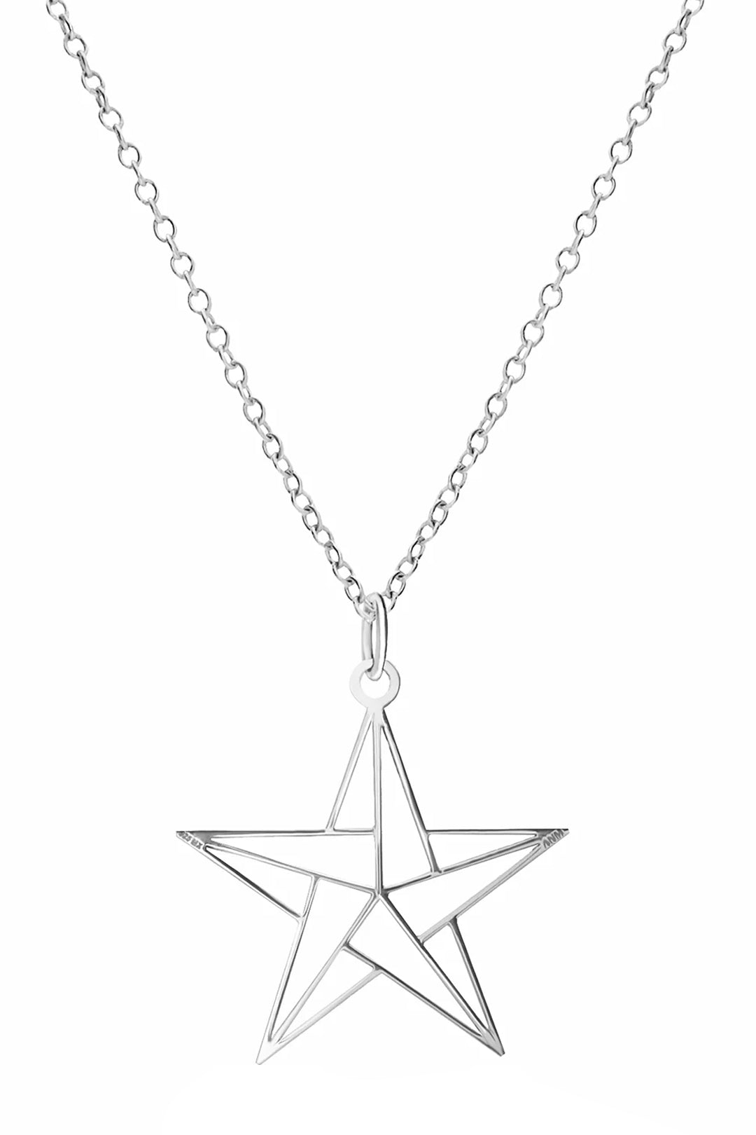 Dije Mujer Plata 925 Origami Estrella Cadena Anamora por Tanya Moss - Tanya Moss