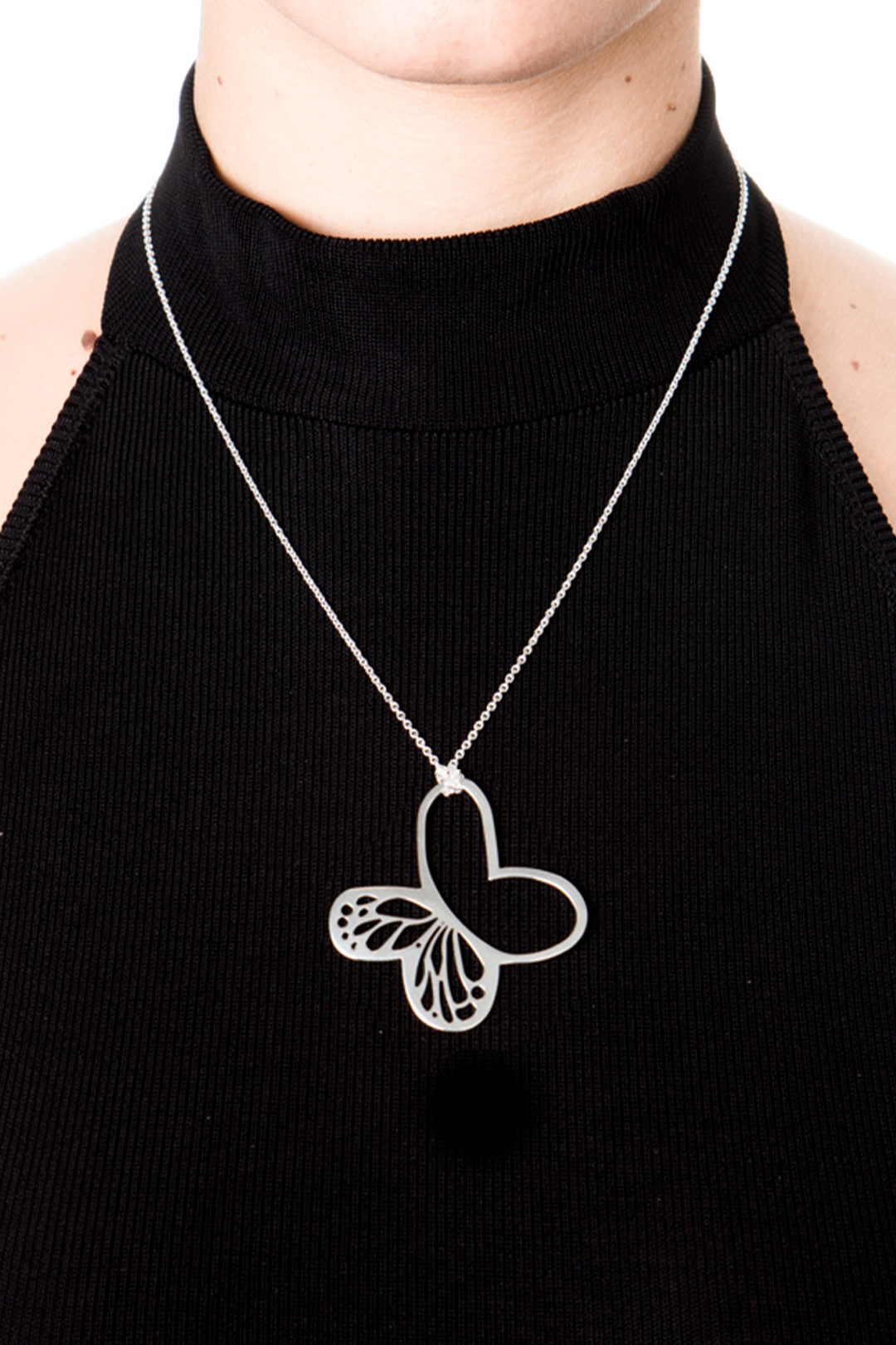 Dije Mujer Plata 925 Monarca Mariposa Grande