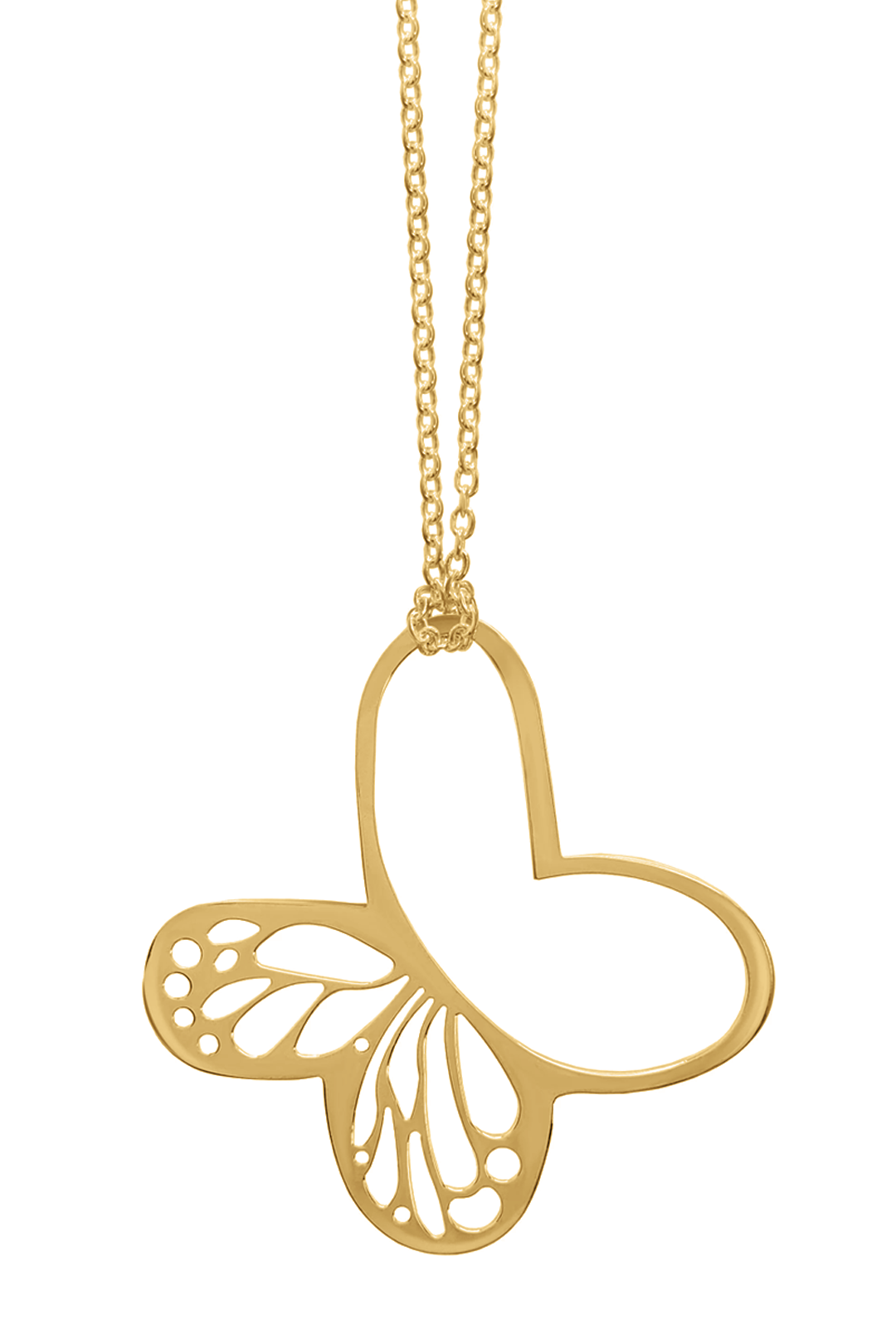 Dije Monarca Mediano Dorado Con Cadena Plata