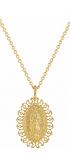 Dije Mujer Plata 925 Religioso Virgen Guadalupe Dorado - Tanya Moss