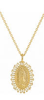 Dije Mujer Plata 925 Religioso Virgen Guadalupe Dorado - Tanya Moss