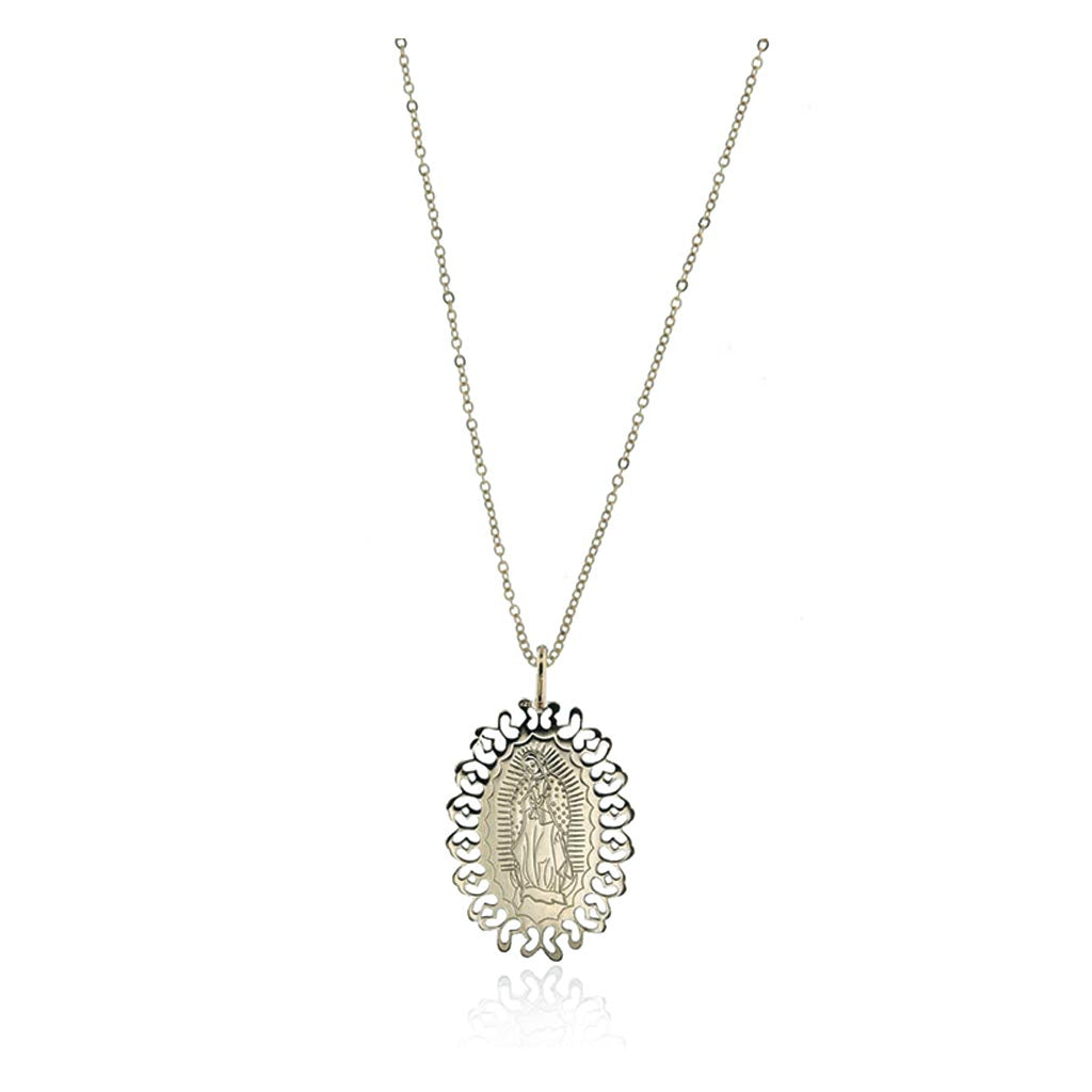 Dije Mujer Plata 925 Religioso Virgen Guadalupe