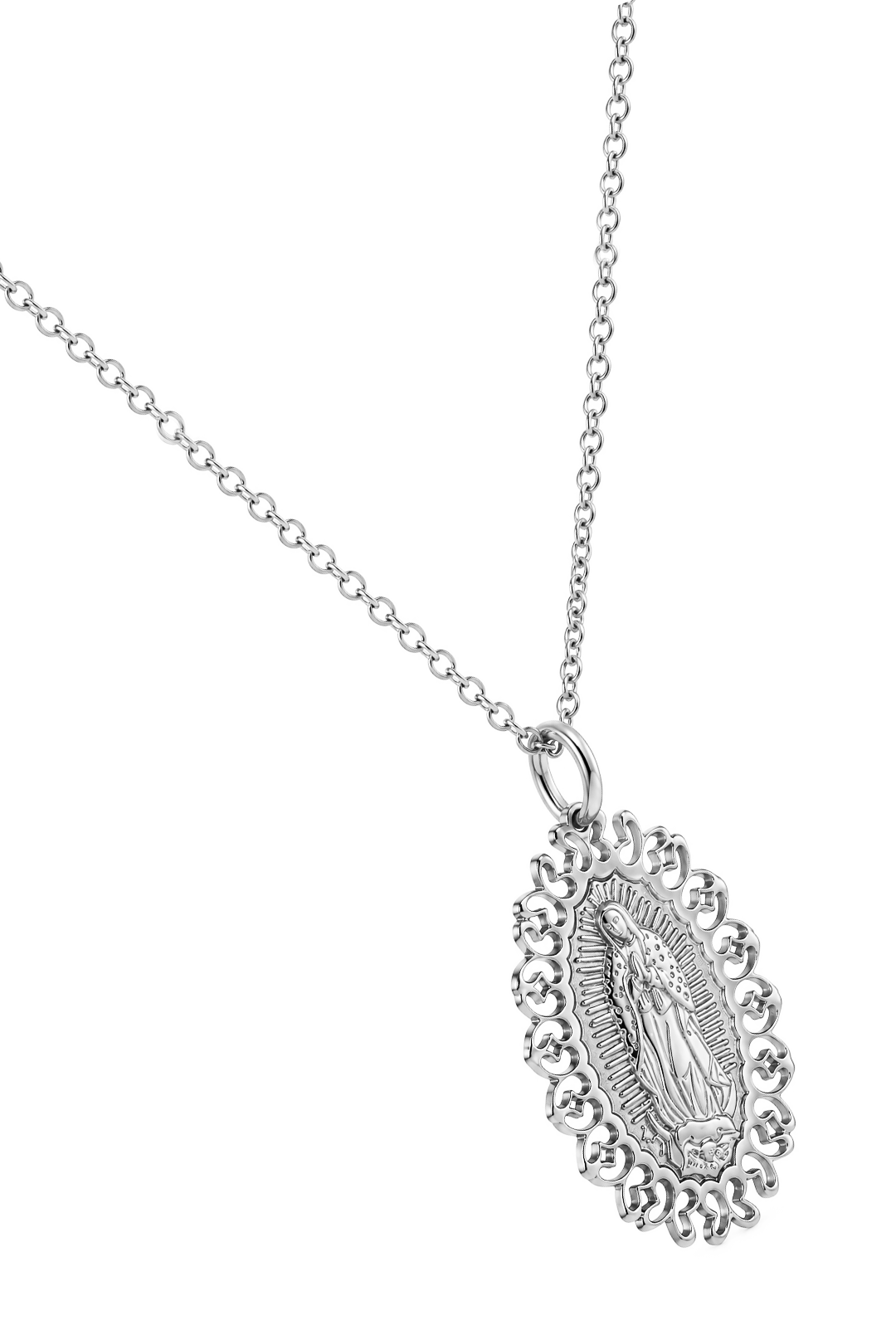 Dije Mujer Plata 925 Religioso Virgen Guadalupe