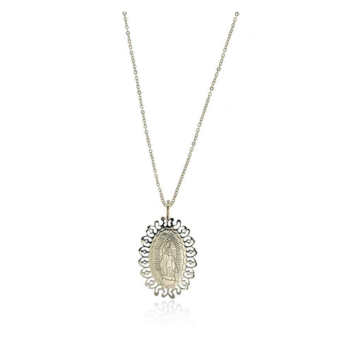 Dije Mujer Plata 925 Religioso Virgen Guadalupe