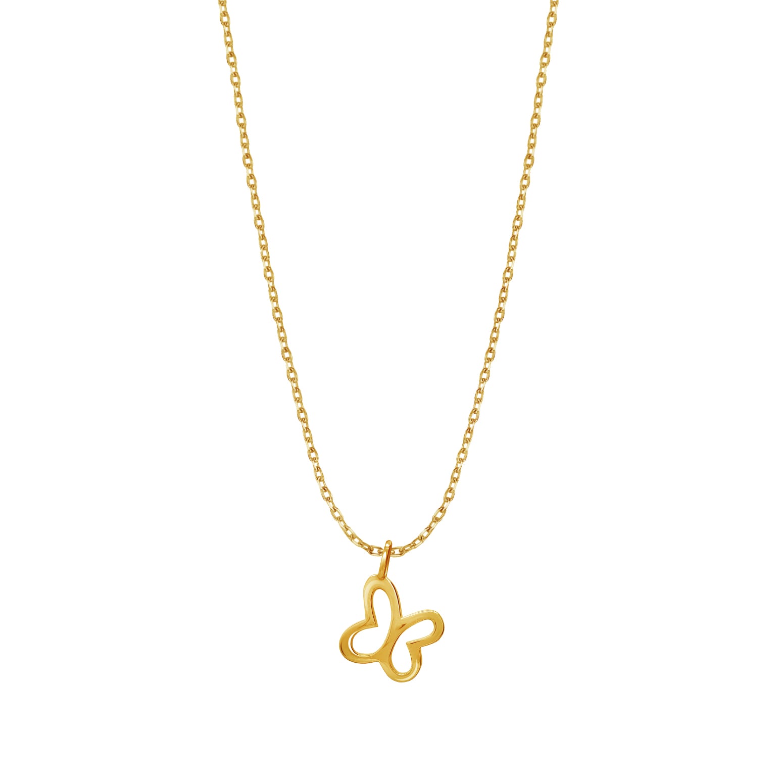 Dije Mariposa Mini Con Cadenita De Plata Dorado - Tanya Moss