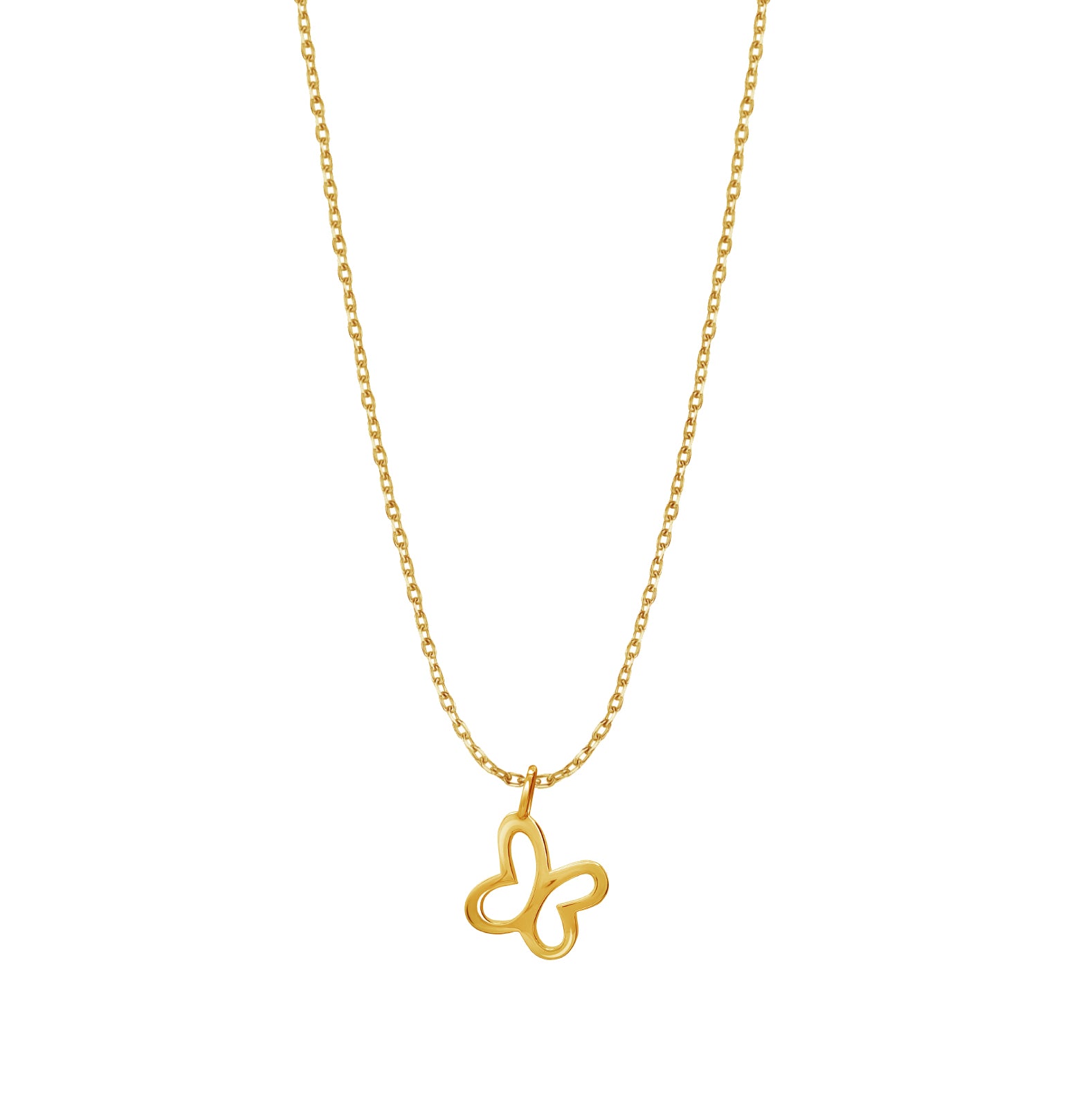 Dije Mariposa Mini Con Cadenita De Plata Dorado - Tanya Moss