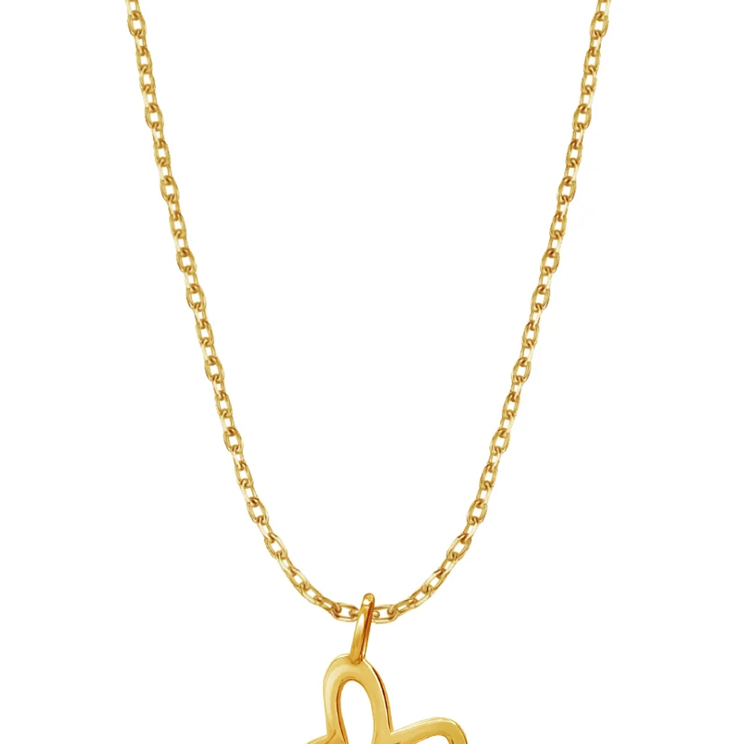 Dije Plata 925 Mariposa Mini Baño de Oro