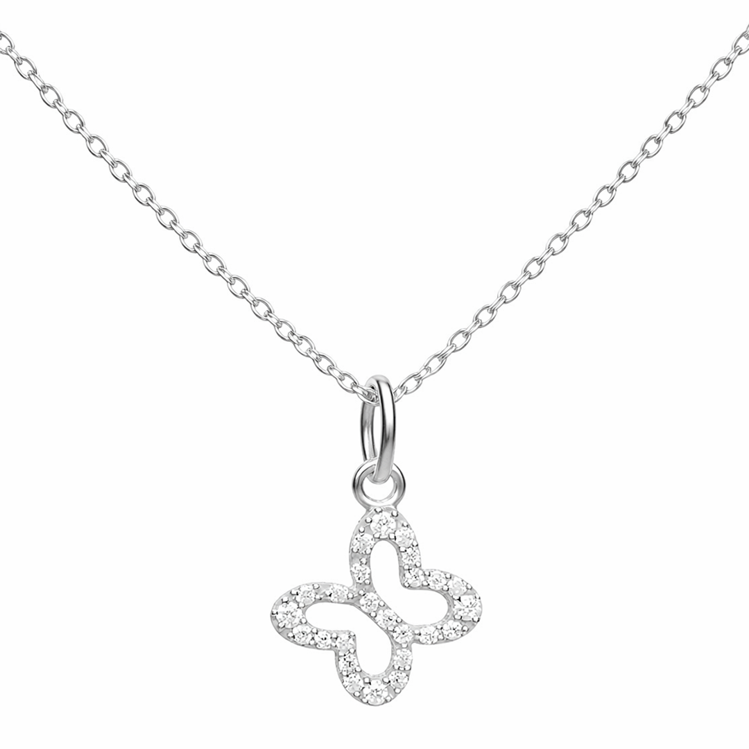 Dije Mujer Plata 925 Lucina Mariposa Circonia