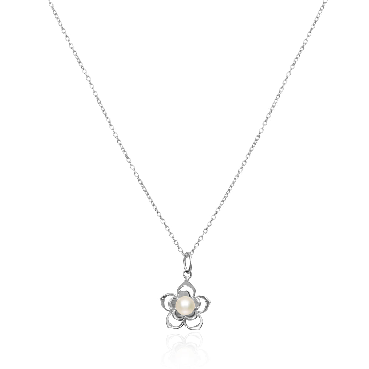Dije Flor doble con Perla