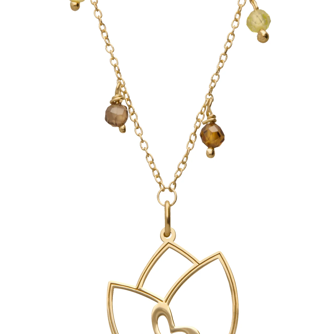 Dije Mujer Plata 925 Joy Tulipan Circonia Dorado