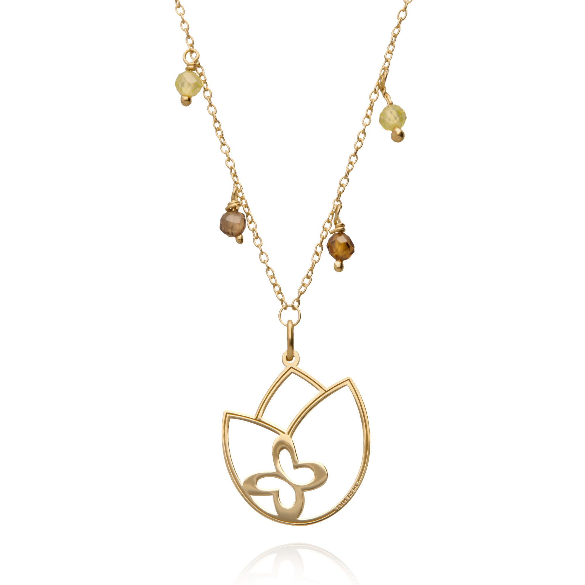 Dije Mujer Plata 925 Joy Tulipan Circonia Dorado - Tanya Moss
