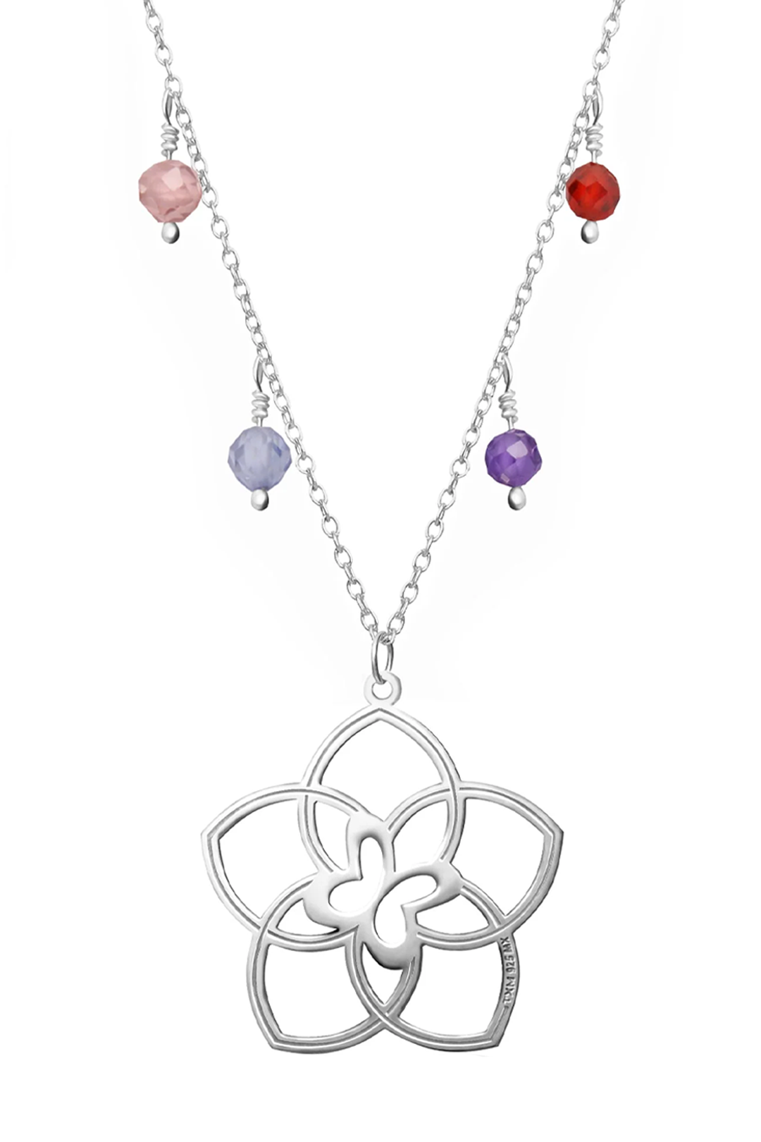 Dije Mujer Plata 925 Joy 5 Petalos Circonia