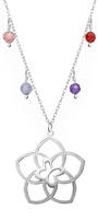 Dije Mujer Plata 925 Joy 5 Petalos Circonia
