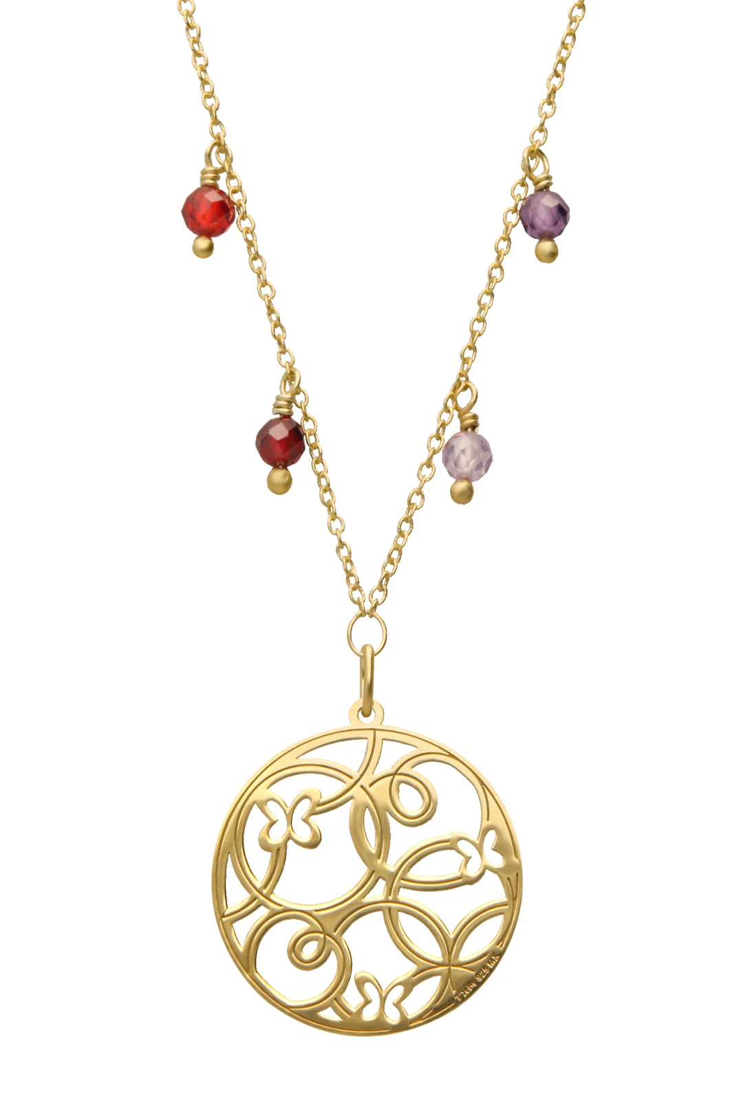 Dije Mujer Plata 925 Joy Circulo  Circonia Dorado