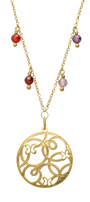 Dije Mujer Plata 925 Joy Circulo  Circonia Baño de Oro
