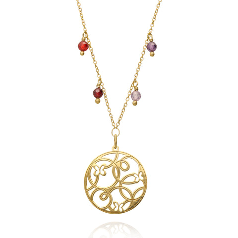 Dije Mujer Plata 925 Joy Circulo  Circonia Dorado