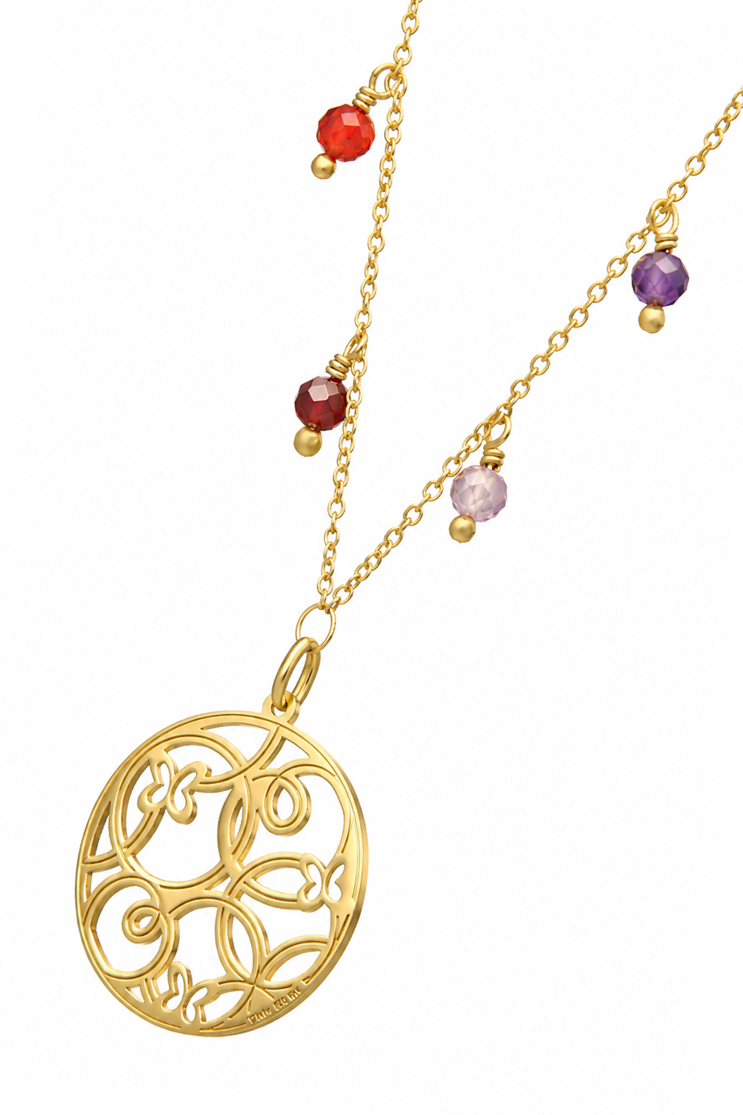 Dije Mujer Plata 925 Joy Circulo  Circonia Baño de Oro