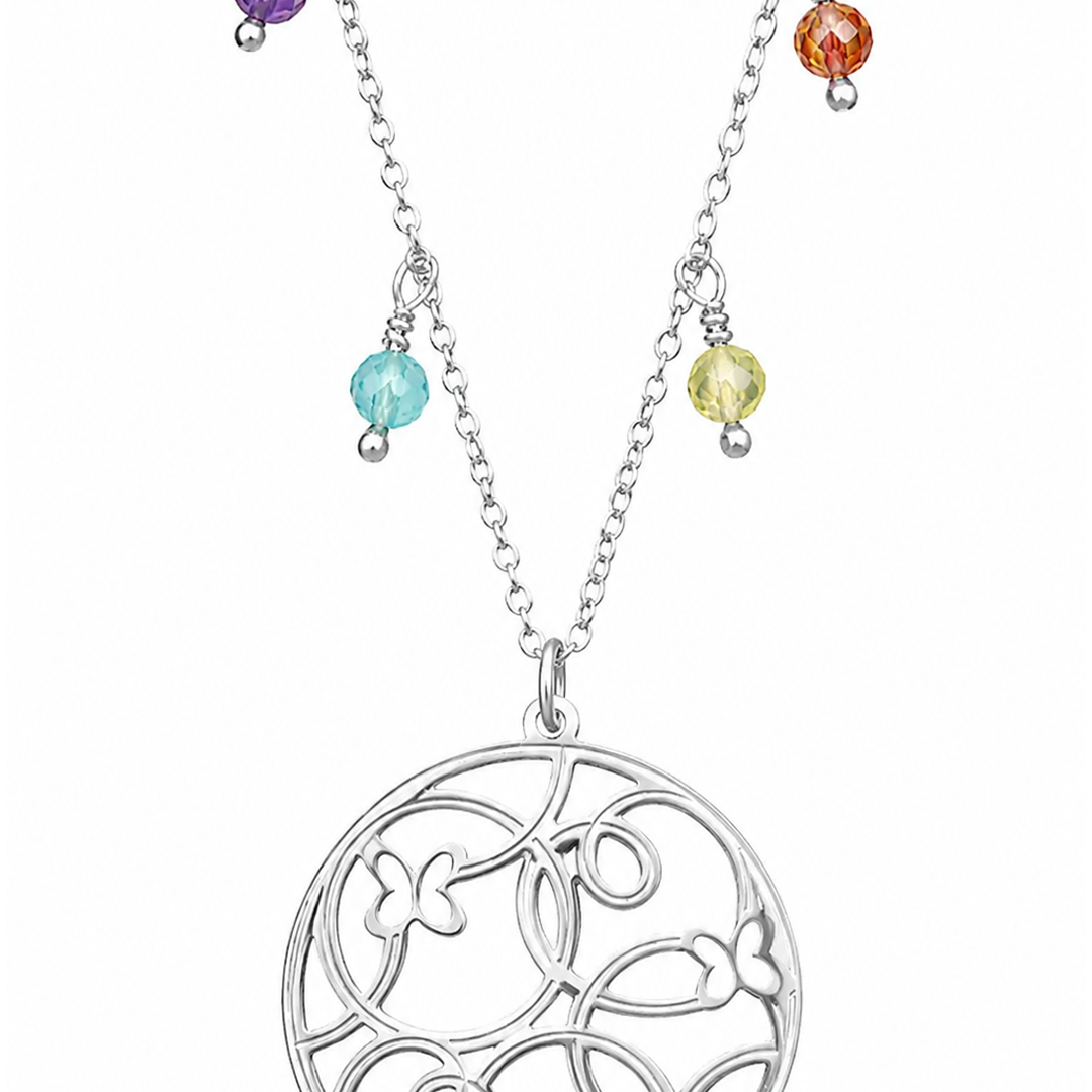 Dije Mujer Plata 925 Joy circulo Circonia