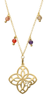 Dije Mujer Plata 925 Joy 4 Pétalos Circonia Baño de Oro