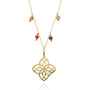 Dije Mujer Plata 925 Joy 4 Petalos Circonia Dorado - Tanya Moss