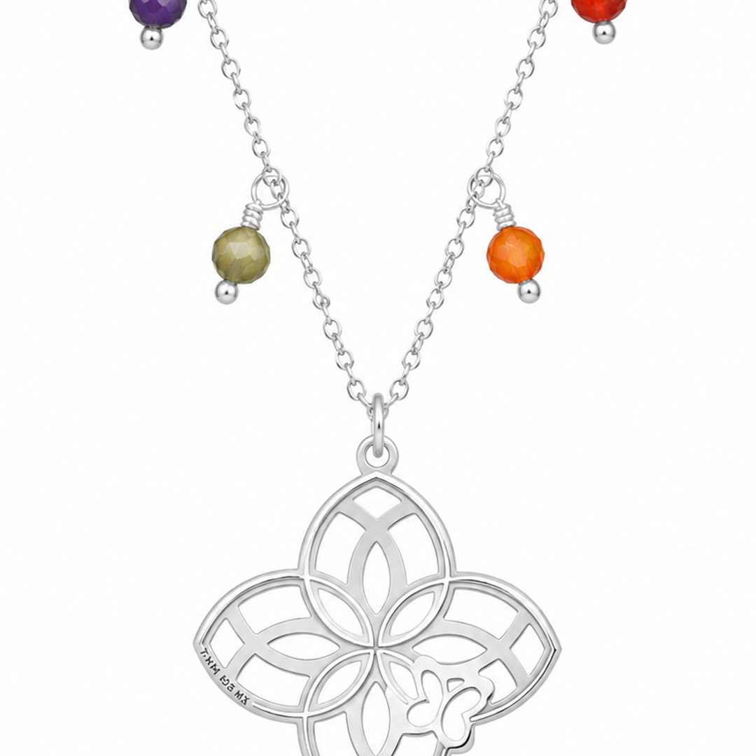 Dije Mujer Plata 925 Joy 4 Petalos Circonia