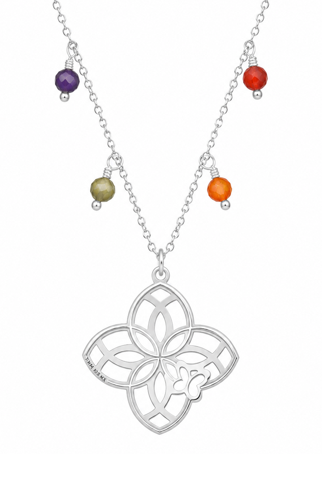 Dije Mujer Plata 925 Joy 4 Petalos Circonia