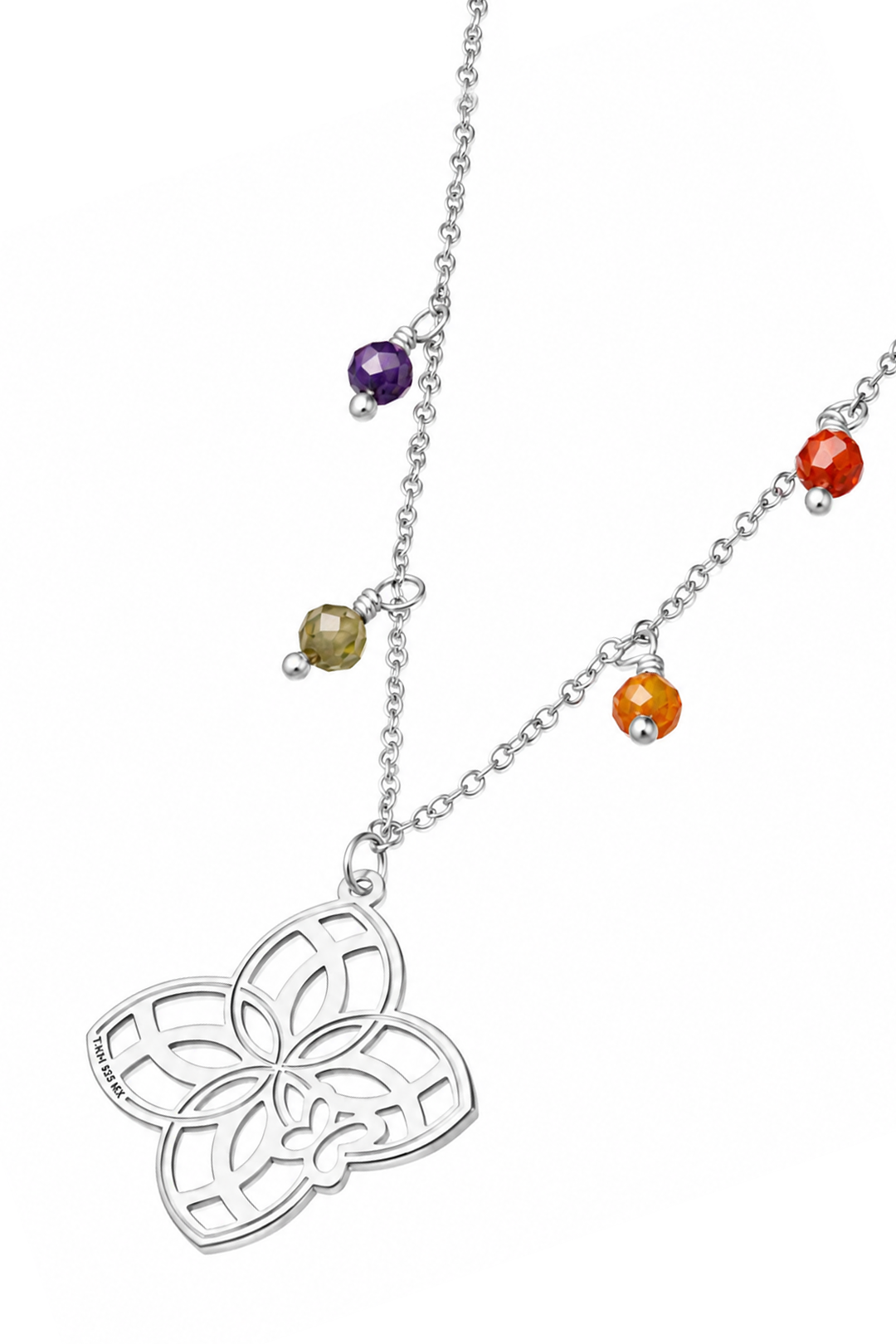Dije Mujer Plata 925 Joy 4 Petalos Circonia
