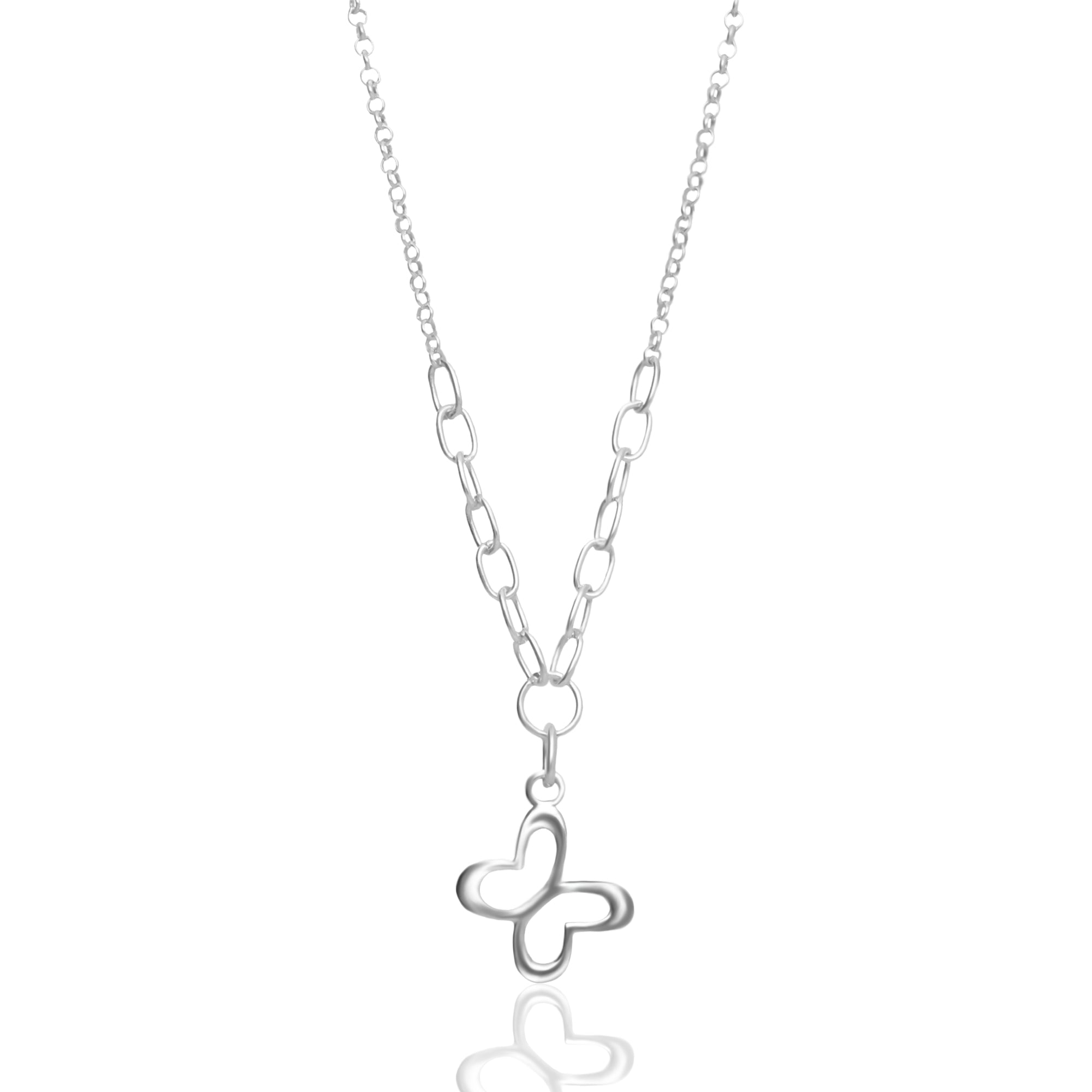 Dije Mujer Plata 925 Alegria Mariposa 2 / Tamano Cadena