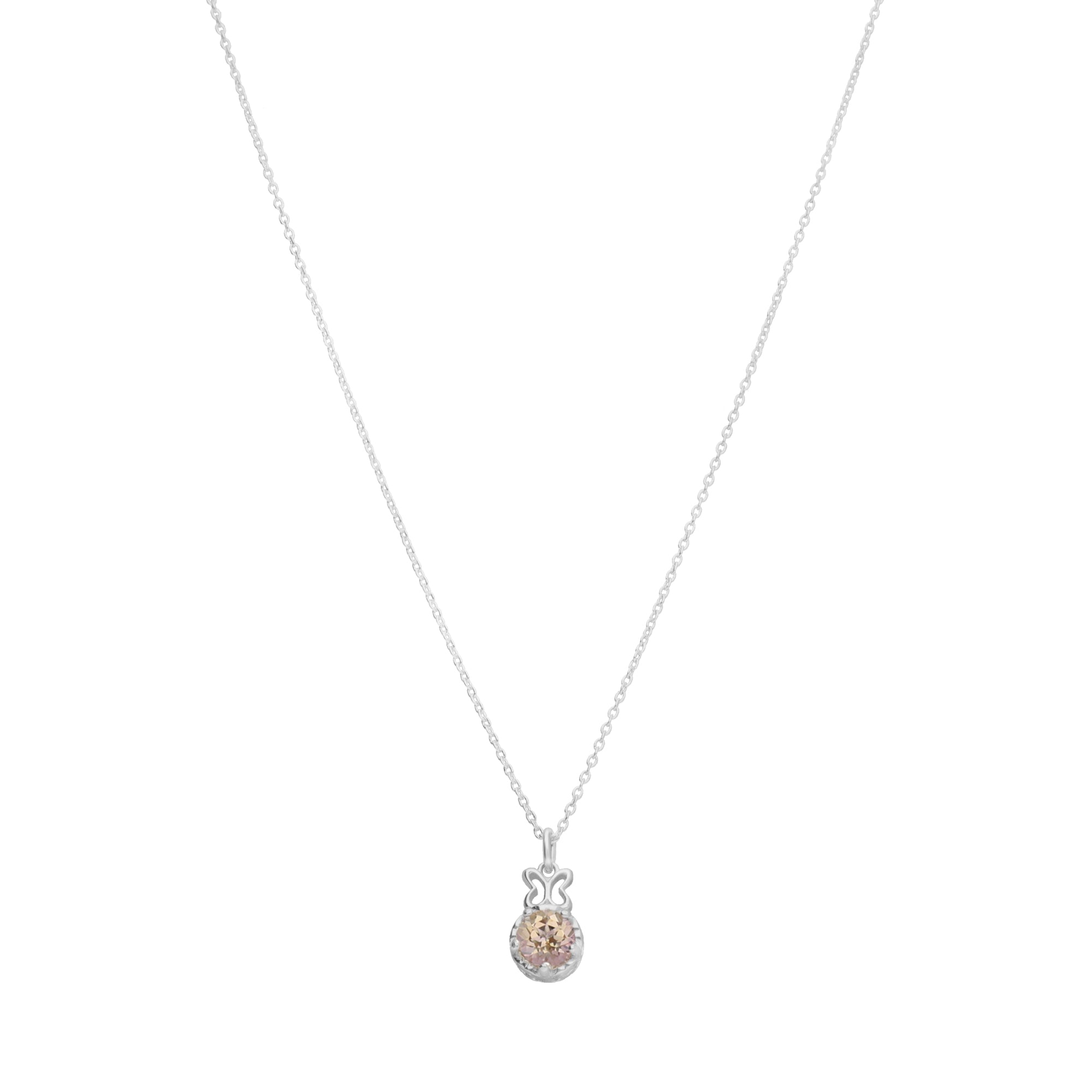 Dije Plata 925 Valeska Con Topacio Misty Rose