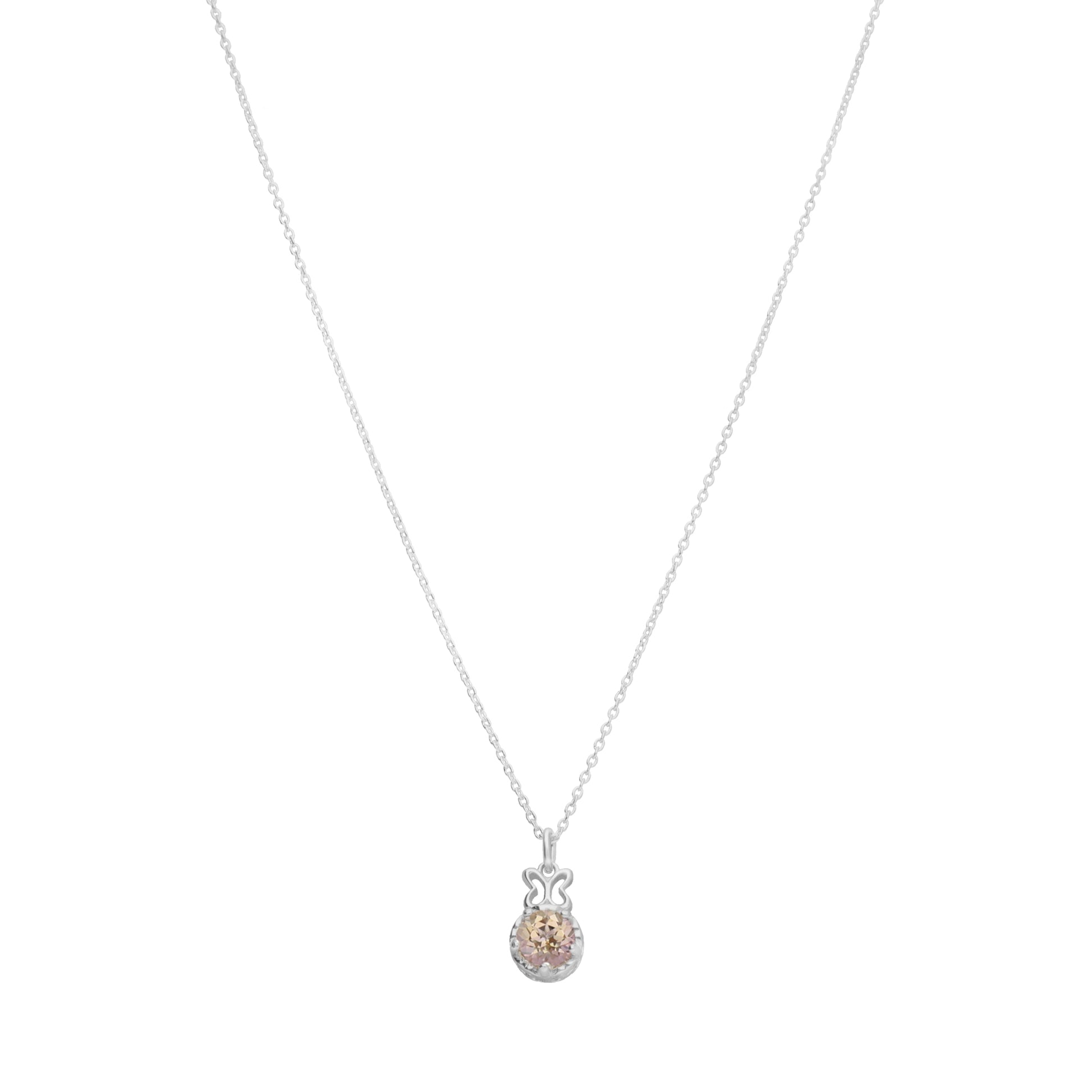 Dije Plata 925 Valeska Con Topacio Misty Rose