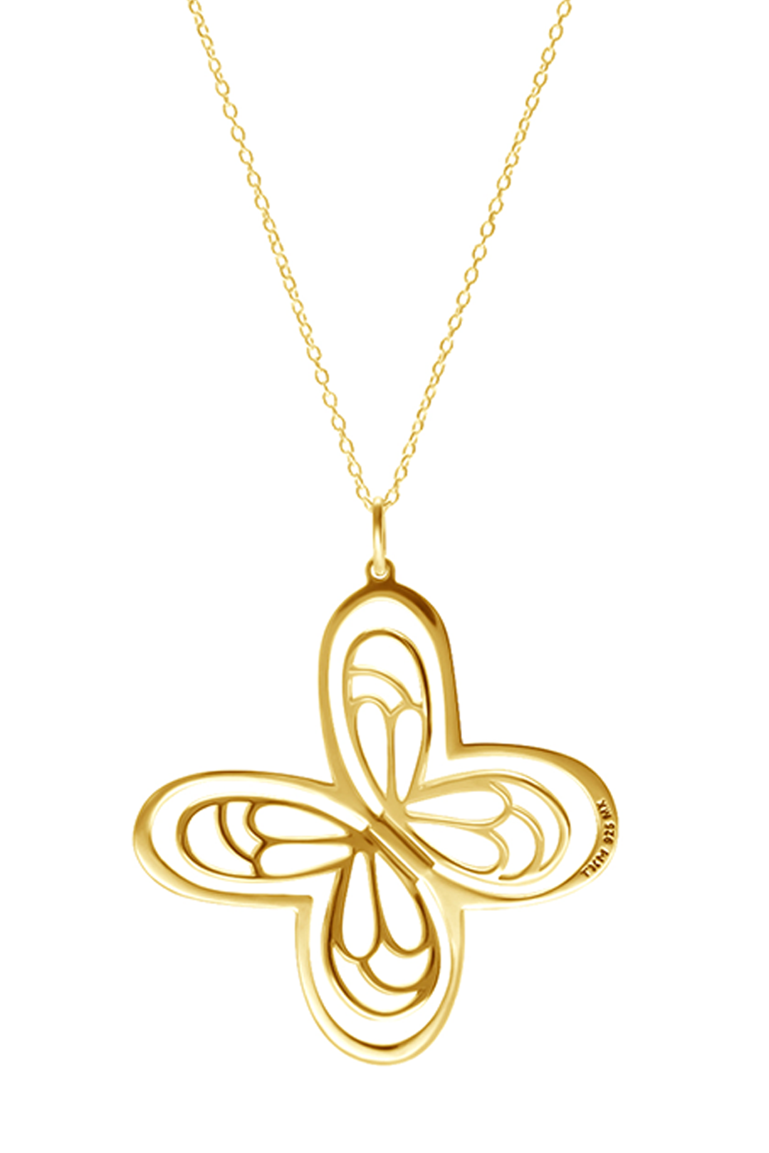 Dije Mujer Plata 925 Aurora Mariposa Dorado