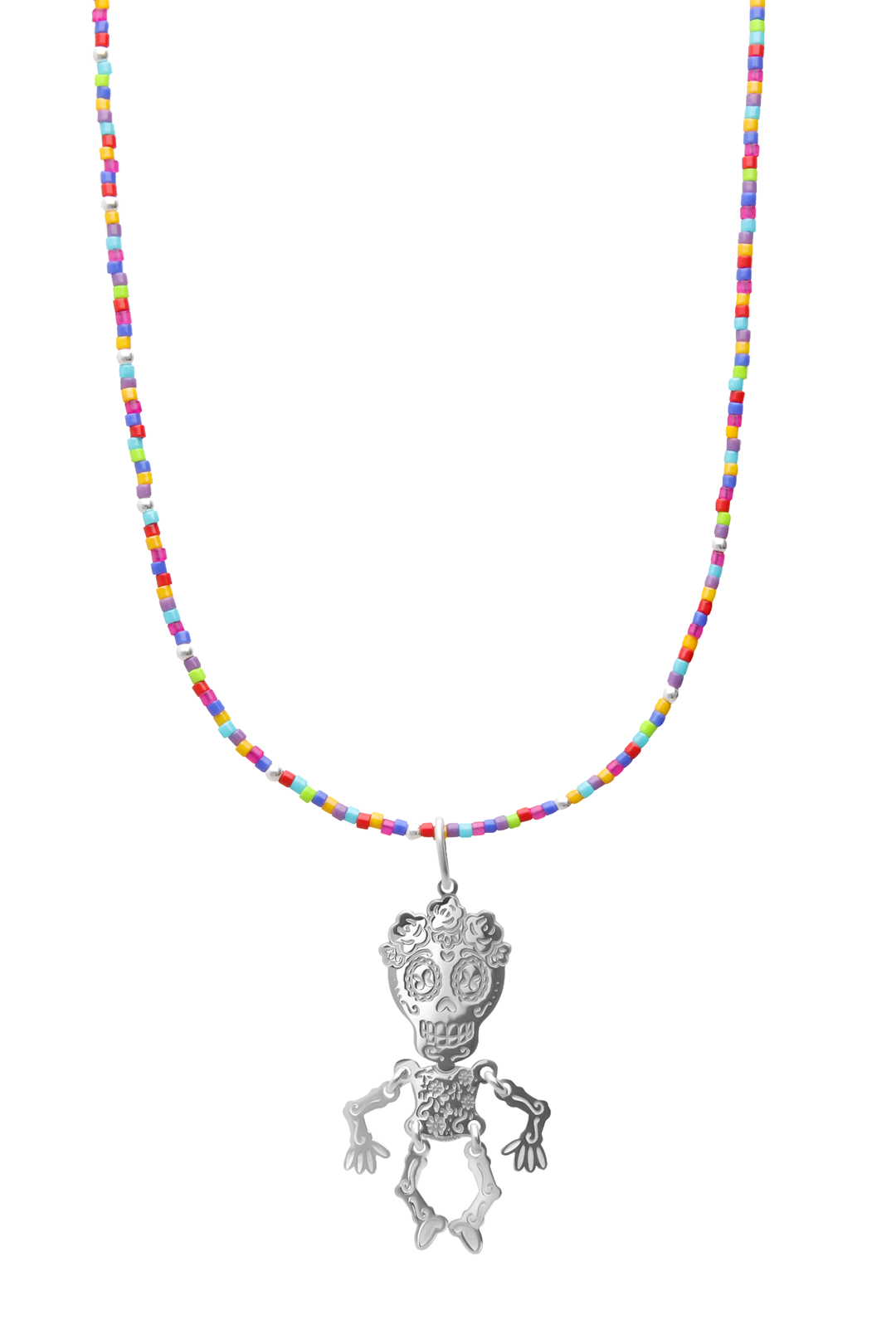 Dije Mujer Plata 925 Dia Muertos Catrina Movil Cuentas - Tanya Moss