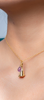 Collar Mujer Plata 925 Jacaranda Flor Amatista Dorado - Tanya Moss