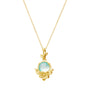 Dije Mujer Plata 925 Mensaje Amor Flor Hojas Madreperla Verde Dorado - Tanya Moss