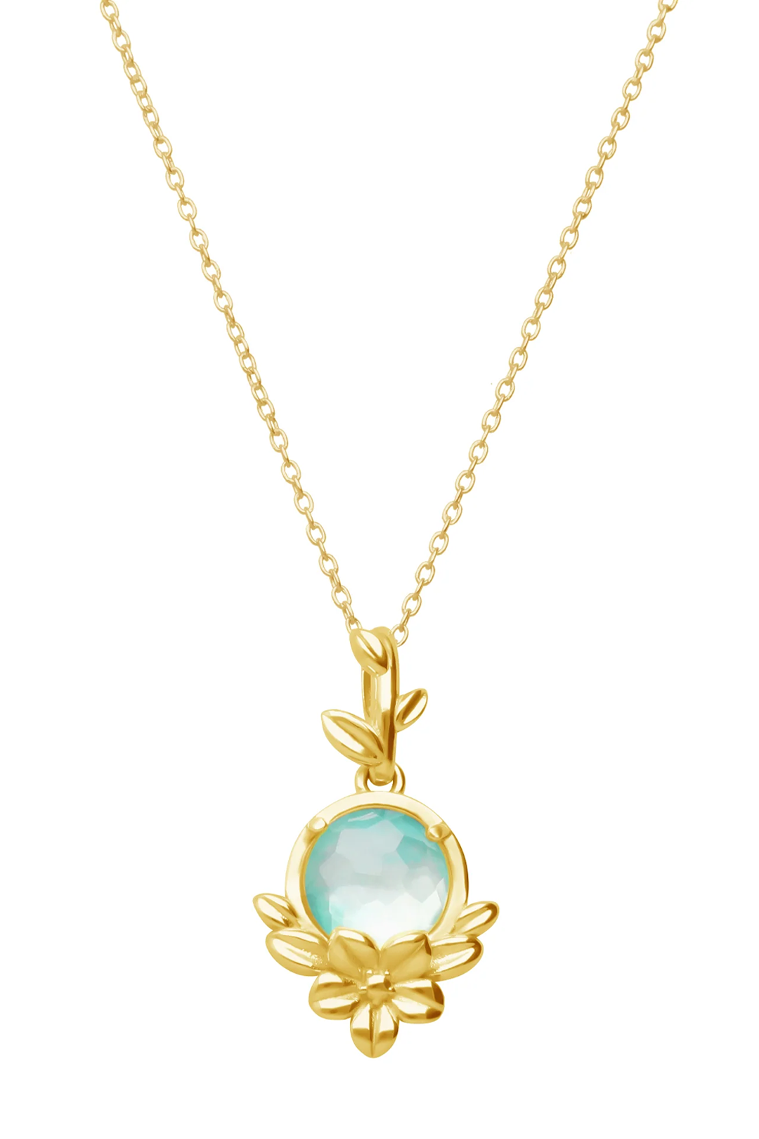 Dije Mujer Plata 925 Mensaje Amor Flor Hojas Madreperla Verde Dorado