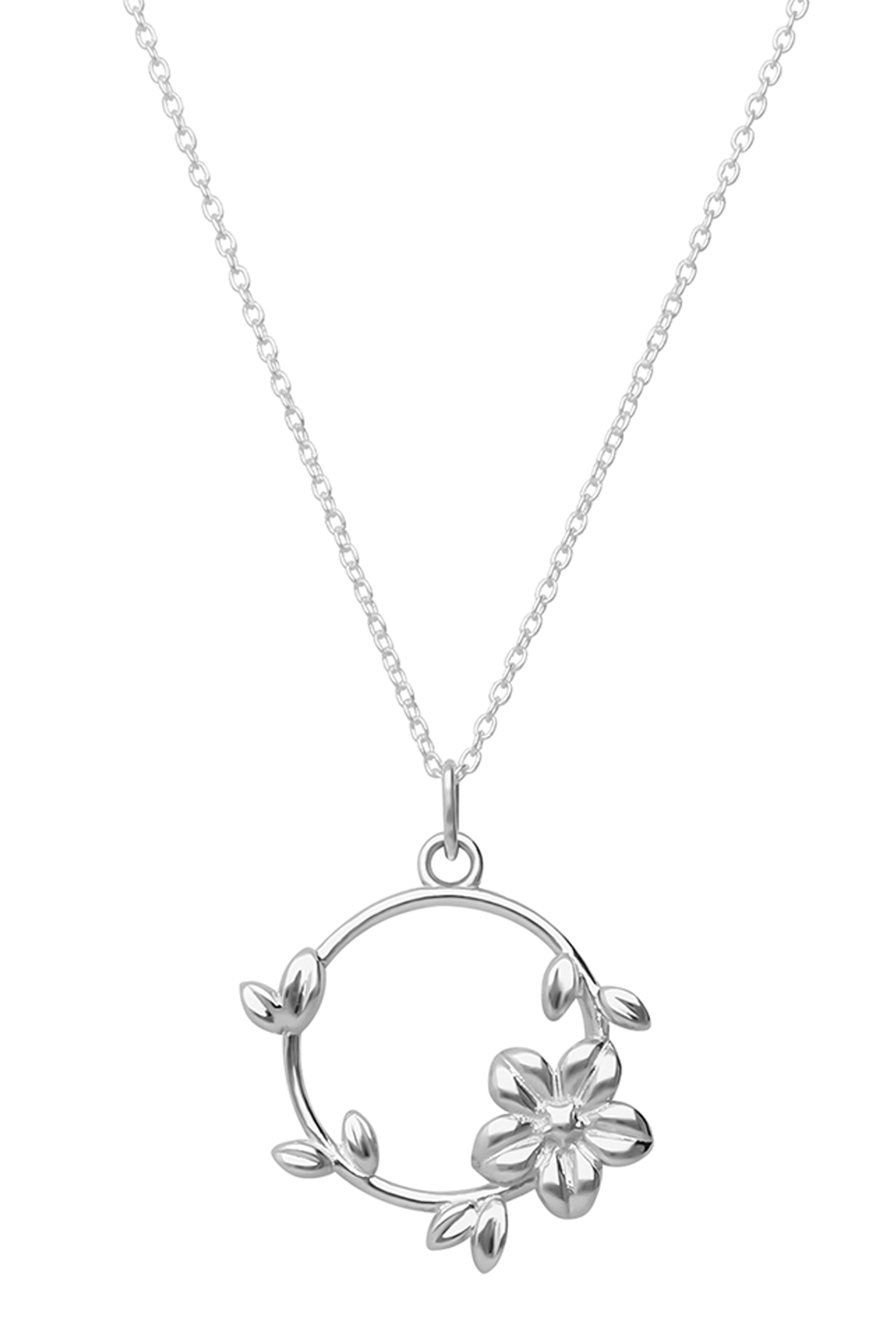 Dije Mujer Plata 925 Mensaje Amor Aro Flor Hojas